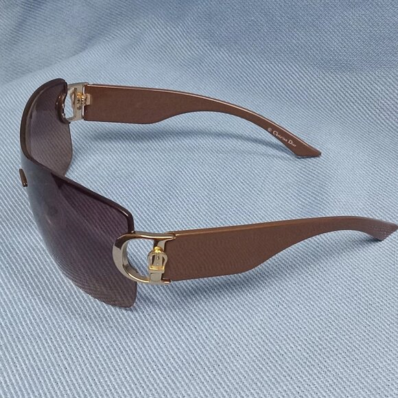 VINTAGE © Christian Dior Women's Buckle BROWN SUNGLASSES Buckle 1 QBOR1 120 B - Picture 11 of 15